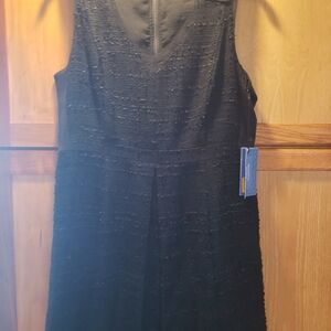 Simply Vera Vera Wang Black Textured Midi Dress